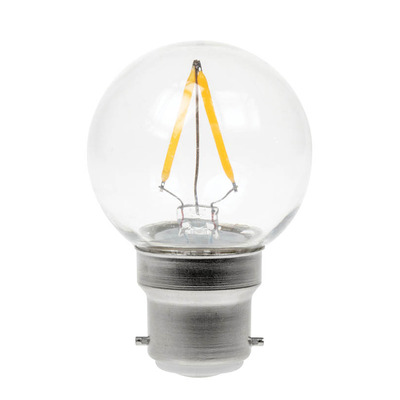 2W Dimmable LED Filament Golf Ball Lamp 2700K - Bayonet