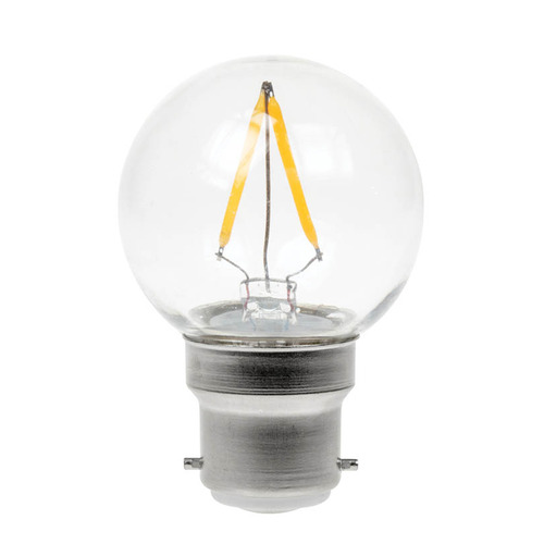 2W Dimmable LED Filament Golf Ball Lamp 2700K - Bayonet