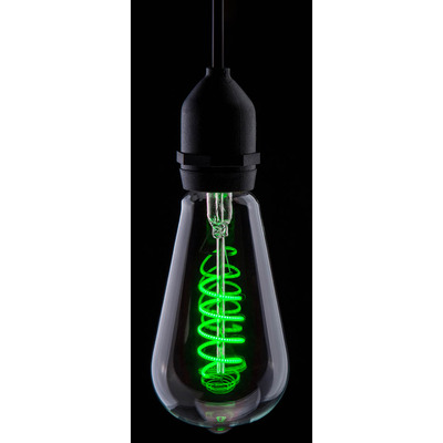 Funky Spiral Filament LED Lamp 4W E27 - Green