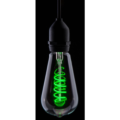 Funky Spiral Filament LED Lamp 4W E27 - Green