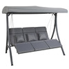Image of 3 Seater Lounger Swing Chair - Grey