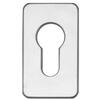 Image of ASEC Self Adhesive 35mm x 60mm Small Euro Escutcheon - Stainless Steel