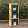 Image of Recycling Bin Store for 3 Bins, Includes 3 FREE Personalised Address Labels