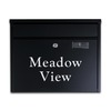 Image of Steel Personalised Letterbox in Black - Cheshire
