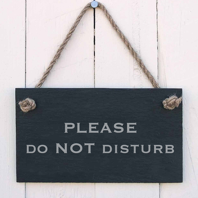 Slate Hanging Sign - ’Please do not disturb’