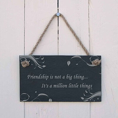 Friendship is not a big thing...It’s a million little things - slate hanging sign
