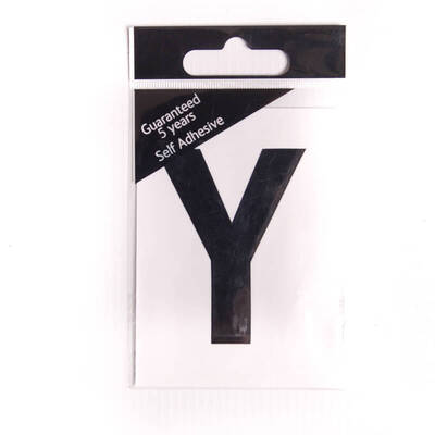 6.5cm Black self adhesive vinyl Letter Y