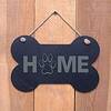 Image of Large Bone Slate hanging sign - "Home" - a great present for Pet Lovers