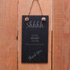 Image of Slate hanging door sign "Shhhh Please do not disturb We partied all night long"