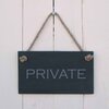 Image of Slate Hanging Sign 'PRIVATE'