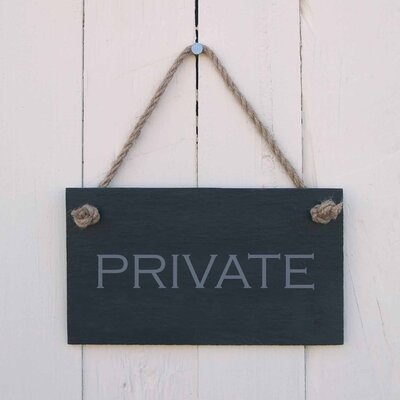 Slate Hanging Sign ’PRIVATE’