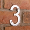 Image of 10cm Contemporary Chrome House Numbers - 3