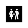 Image of Toilets Symbol Door Sign