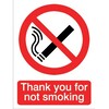 Image of Thank you for not Smoking sign