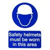 Image of Safety Helmets must be Worn PVC Sign