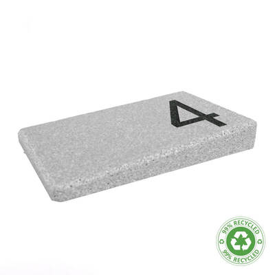EcoStone Right Hand Wedge House Number 20.5 x 12.5cm 2 Digit
