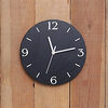 Image of Round Slate Clock with contemporary design sandblasted and hand painted