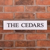 Image of Granite House Sign 45.5 x 10cm 1 Line with sandblasted and painted background