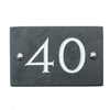 Image of Slate house number 40 v-carved with white infill numbers