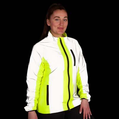 BTR Womens High Visibility Reflective Cycling & Running Jacket.