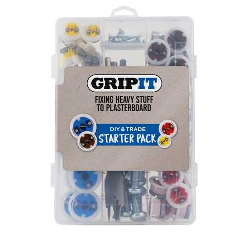 GRIPIT Assorted Plasterboard Fixing Starter Kit - Pack of 40