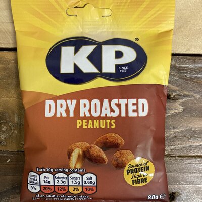 4x KP Dry Roasted Peanut Bags (4x80g)