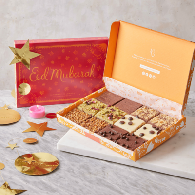 Eid Mubarak Mini Brownie Box - 12 Pieces
