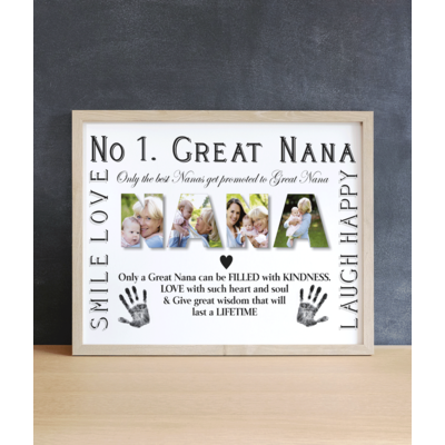 No 1 Great NANA Personalised Photo Frame Gift