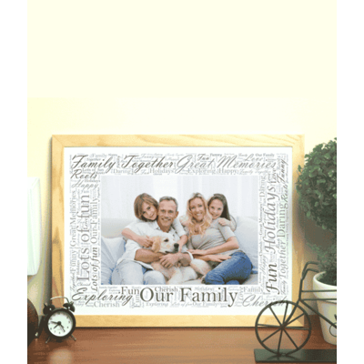 Word Art Photo Frame - Personalised Gift