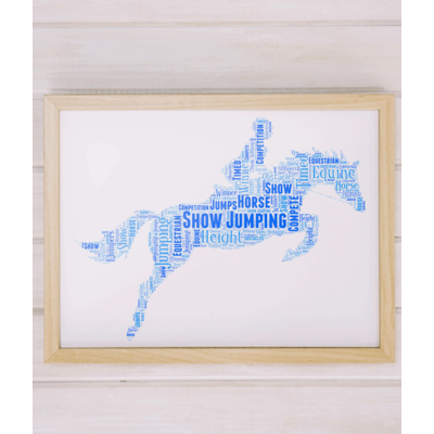 Showjumping Horse Word Art Print