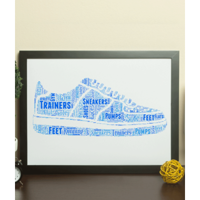Personalised Running Shoes - Trainers Word Art Print