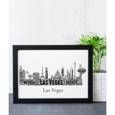 Personalised Las Vegas Skyline Word Art
