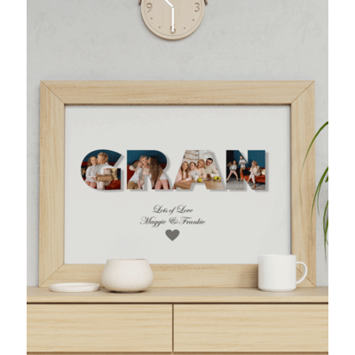 Personalised GRAN Photo Collage Picture Frame Gift