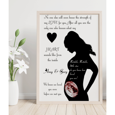 Personalised Baby Scan Photo Frame - Baby Shower Gift