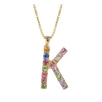 Image of Initial K Letter Necklace - Gold