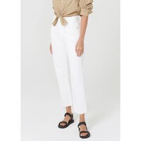 Image of Daphne Crop High Rise Straight Leg Ankle Jean - Sail
