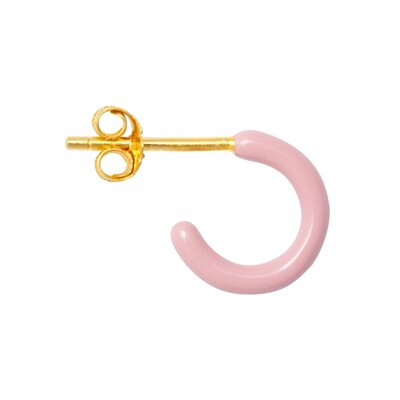 Single Colour Enamel Hoop - Light Pink