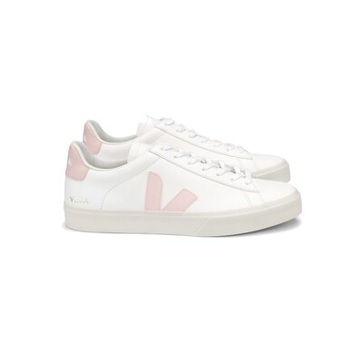 Campo Leather Trainers - Extra White & Petale