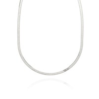 Image of Herringbone Chain Necklace - Silver
