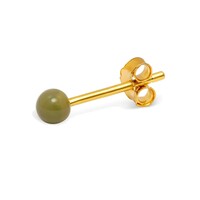 Image of Single Colour Ball Earring - Willow Green