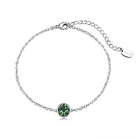 Image of Green Crystal Anklet Created with Swarovski&#174; Crystals