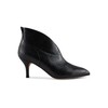 Valentine Low Cut Snake Leather Heel Shoe Boot - Black