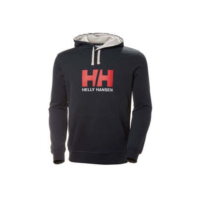 Helly Hansen Mens Logo Hoodie - Navy Blue