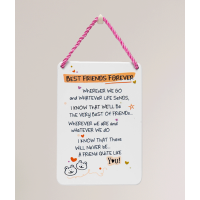 Best Friends Forever Tin Plaque