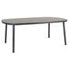 Alexander Rose Cordial Grey Shaped Dining Table with Pebble Laminate Top - 2m x 1.2m