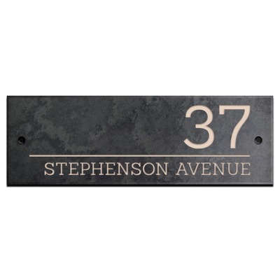 House Sign, Plaque, Smooth Slate, 30 x 10cm, 5 Colours Available