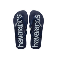 Image of Havaianas Top Logomania Flip Flops - Navy Blue - UK 8