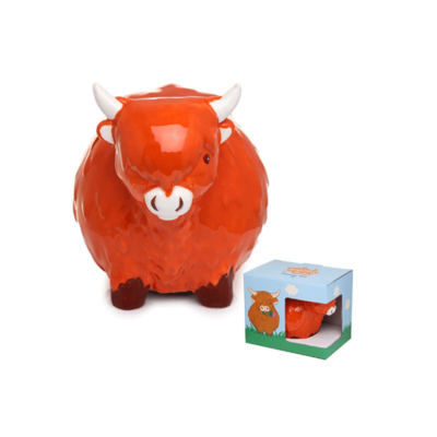 Highland Cow Money Box - Highland Coo - Cow Money Box
