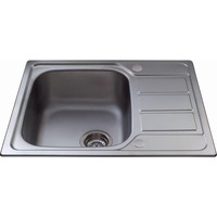 Image of CDA KA55SS Inset single bowl sink with mini drainer Stainless Steel