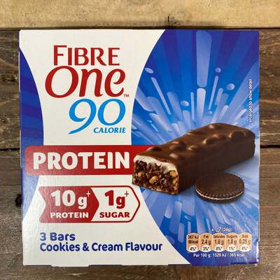 12x Fibre One Protein Cookies & Cream Bars (4 Packs of 3x24g)